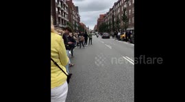 Denmark: Jonas Vingegaard arrives to the Copenghagen City Hall Square