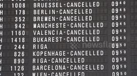 Delays and cancellations during Lufthansa strike in Frankfurt, Germany