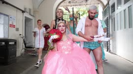 Plastic surgery fanatic and K-pop superfan 'ties the knot in front of a topless priest'