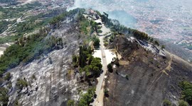 Italy: Sanctuary San Michele fire, Fires in Campania, caused by drought and rising temperatures, are increasing more and more.