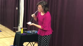 Woman Lights Bubble on Fire