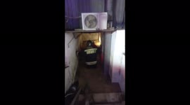 Firefighters pull residents out of flooded basement in Sochi, Russia