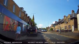 East Calder pickup truck driver makes emergency stop at pedestrian crossing because his girlfriend wanted a bacon roll