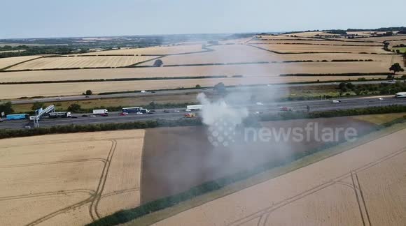 Vehicle fire causes 9-mile delays to M1 traffic in Bedfordshire