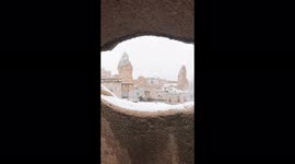 Snow in Cappadocia Cave Hotel