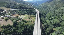 viaduct on the A6 motorway in Spain collapsed