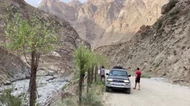 Pamir highway with an incredible river Panj, which separate Tadjikistan and Afghanistan.