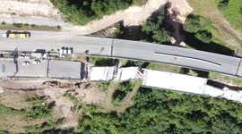 viaduct on the A6 motorway in Spain collapsed