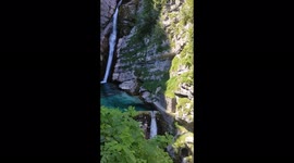 Beautiful waterfall in Slovenia for you TikTok, Pinterest and Instagram 2