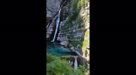 Beautiful waterfall in Slovenia for you TikTok, Pinterest and Instagram 6