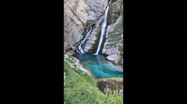 Beautiful waterfall in Slovenia for you TikTok, Pinterest and Instagram 8