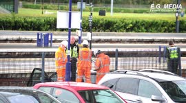 Car Crashes Through Fencing, Landing on Railway Track, Stirling
