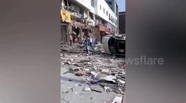 Shop explodes due to gas leak, injuring two in eastern China