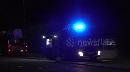 5 Fire engines and 25 Firefighters Race to Flat fire on Reading A4 Bath Road