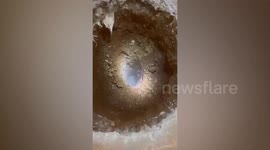 Pizzeria owner worried by his shop's 'extremely hot' floor finds steam vent under the tiles