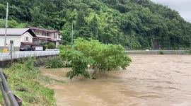 Japan: Rivers Swell Across Tohoku And Hokuriku Regions After Heavy Rains
