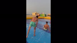 Soap soccer foam party in Egypt