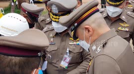 Police gather outside Thailand nightclub fire scene as amid investigation into cause