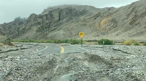 Driver exits Death Valley National Park after flash flooding left tourists trapped