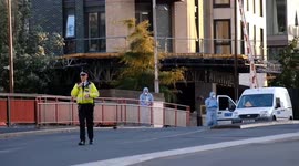 Forensic team seen in London's Greenwich following shooting of man carrying a gun by armed police