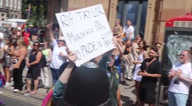 Protesters against Police Misconduct and Police participation in the Brighton Pride Parade 2022