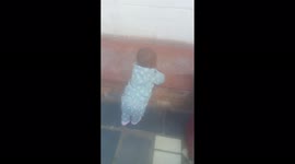 Being a parent means you got to be fast and flexible because babies fall anytime.