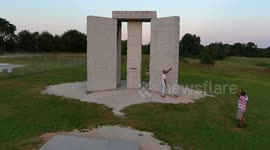 Drone Orbits of Georgia Guidestone