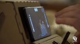 RAW VIDEO: Computer Games Fan Creates His Own Console Out Of Cardboard 2/2