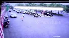 Woman drives off before daughter could get onto scooter in China