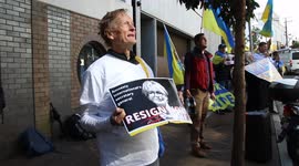 Ukrainians protest at Amnesty International after report blames them