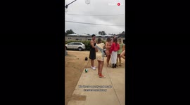 Men don beautiful garments during party where dresses were mandatory