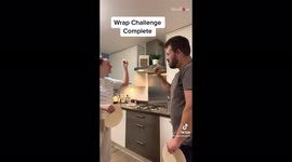 Hilarious wrap slap challenge