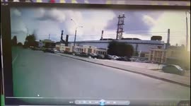 Woman knocks down a group of pedestrians at a crosswalk