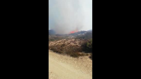 Wildfire burning near Penzance Cornwall United Kingdom August 10th 2022