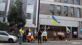 Ukrainians protest at Amnesty International after report blames them