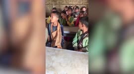 Terrified students flee from school as military attacks village in Myanmar