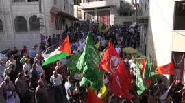 Palestinians attend funeral of female prisoner Saadia Matar, 68, who died in Israeli prison