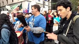 Social movements and students protest for democracy in São Paulo, Brazil