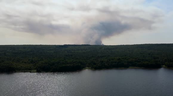 Drone Pilot captures Forest Fire in Broceliande Forest, Bretagne, France