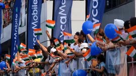 Crowds in London gather to welcome Goan-built navy ship Tarangini ahead of the 75th Independence Day of India