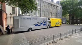 Removal lorries at 10 Downing Street as Boris Johnson’s depature date comes nearer