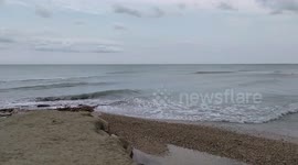 Storm in Alba Adriatica, Abruzzo, Italy