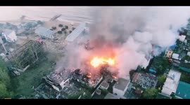 Missile attacks in Odessa region: firefighters respond to huge blaze