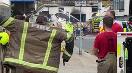 Firefighters tackle blaze near Southwark Bridge