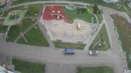 Ukrainian government release footage of Kharkiv playground being bombed