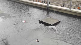 High Definition  Format footage of flooding in Gants Hill caused by a heavy downpour of rain