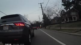 Delivery truck close passes cyclist, Dangerous driving caught on camera