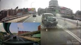 Brutal Accident: Clueless speeding Nissan driver crashes in the back of this Mitsubishi (Dashcam Video)