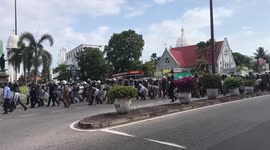 Police crack down on student protest in Colombo, Sri Lanka