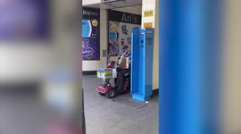 New footage has emerged of mobility scooter murder victim Tom O'Halloran collecting money for Ukraine